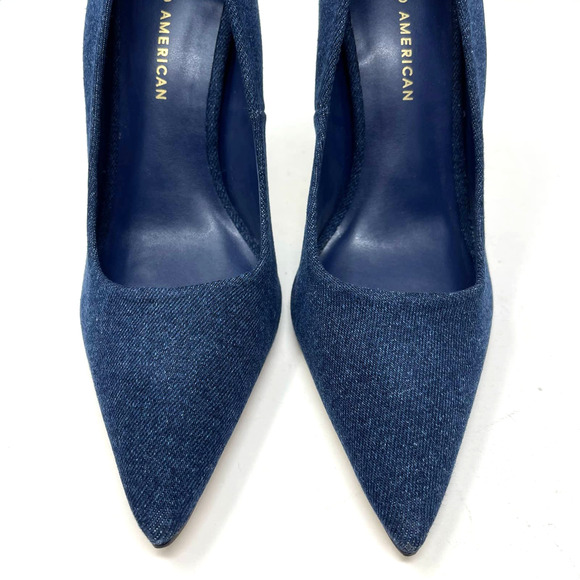 Good American Emma Denim Heel Size 9 Blue Denim 002 GSH009-X - Picture 12 of 15